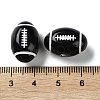 Spray Printed Opaque Acrylic European Beads SACR-P031-28B-03-3