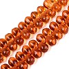 Baking Paint Transparent Glass Beads Strands GL-N005-02A-D05-1