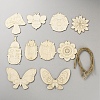 DIY Wood Hanging Pendant Decorations Kit DIY-WH20007-18A-1