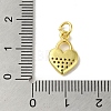 Real 18K Gold Plated Brass Pave Cubic Zirconia Pendants KK-M283-08F-02-3