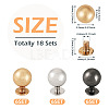 18 Sets 3 Colors Iron Screws FIND-TA0006-29B-4