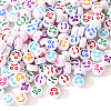 White Opaque Acrylic Beads MACR-YW0001-20B-3