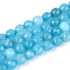 Dyed Natural White Jade Beads Strands G-T139-6mm-60-16-4