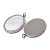 303 Stainless Steel & Natural Shell Pendants SH-CBA1E47-04P-2