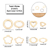 80Pcs 8 Style 304 Stainless Steel Linking Rings STAS-UN0022-50-5