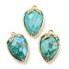 Natural Turquoise Faceted Pendants G-M431-06G-08-1
