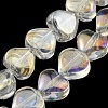 AB Color Plated Electroplate Transparent Glass Beads Strands X-EGLA-G037-09A-AB01-2