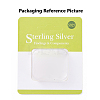 Rhodium Plated 925 Sterling Silver Cord Ends X-STER-G023-02P-3
