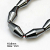 Non-Magnetic Synthetic Hematite Beads Strands X-G-C119-16x8mm-1