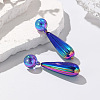 Teardrop Resin Dangle Stud Earrings WGCAAC8-04-1
