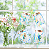 Gorgecraft 4 Sets 4 Style Waterproof PVC Window Film Adhesive Stickers DIY-GF0005-61-6