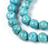 Dyed Synthetic Fossil Beads Strands G-T139-6mm-66F-4