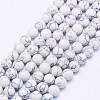 Synthetic Howlite Bead Strands X-G-F425-37-8mm-1