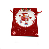 Christmas Printed Cloth Drawstring Bags XMAS-PW0001-235A-1