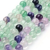Natural Fluorite Beads Strands G-E112-4mm-18-2