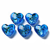 Handmade Lampwork Silver Foil Glass Beads FOIL-T005-01-M-2