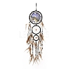 Indian Style ABS Woven Web/Net with Feather Pendant Decorations AJEW-B016-04B-1