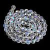 Electroplate Transparent Glass Beads Strands X-EGLA-A035-T10mm-L19-2