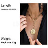 Aluminum Flat Round Coin Pendant Necklaces for women WG5C83E-01-5