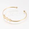 Brass Cuff Bangle BJEW-P168-F13-1