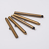 Brass Slide On End Clasp Tubes KK-P031-11AB-2