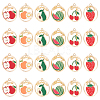 24Pcs 6 Style Alloy Enamel Pendants ENAM-NB0001-76-NR-1
