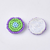 Glass Seed Beads Cabochons FIND-S321-03F-2
