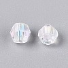 Transparent Spray Painted Glass Beads X1-EGLA-N018-4mm-12-3