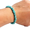 Natural Turquoise Beaded Stretch Bracelets for Men Women PW-WG83054-12-1