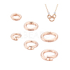 6Pcs 3 Styles 925 Sterling Silver Twister Clasps STER-PH0003-73RG-6