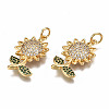 Brass Micro Pave Cubic Zirconia Pendants ZIRC-Q200-013-NF-3