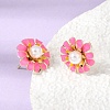 Brass Enamel Stud Earrings KK-CBA8324-27P-03-3