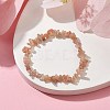 Natural Sunstone Chips Beaded Stretch Bracelets for Women BJEW-JB10046-13-2