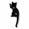Cute Multifunction Cat Shape Acrylic Magnetic Refrigerator Sticker Fridge Magnets Hanging Hook AJEW-B002-01G-2