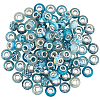 100Pcs Printed Transparent Resin European Beads RESI-PA0001-18D-1