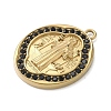 304 Stainless Steel & Rhinestone Pendants STAS-G371-09D-02G-2