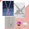 16Pcs 2 Color Glass Charms GLAA-DC0001-02-6