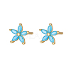 Cubic Zirconia Flower Stud Earrings FY1254-5-1