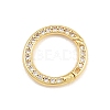 Brass Micro Pave Clear Cubic Zirconia Snap Clasps KK-CBA78C7-02G-1