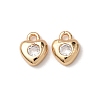 Brass Micro Pave Cubic Zirconia Pendants ZIRC-L105-05C-G-1