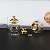 Transparent Glass Openable Perfume Bottle Pendants BOTT-PW0001-133A-03-1