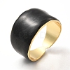 Enamel Plain Band Open Cuff Rings RJEW-E069-01G-10-1