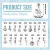 34Pcs 17 Styles Alloy European Dangle Charms PALLOY-TAC0263-4