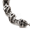304 Stainless Steel Skull Link Chain Bracelets BJEW-E094-03AS-2