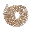 Electroplate Transparent Glass Beads Strands EGLA-A035-T8mm-L22-2