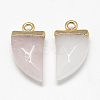 Natural Rose Quartz Pointed Pendants X-G-Q966-11-2