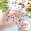 Alloy Enamel Cabochons ENAM-SC0001-28-3