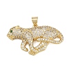 Brass Micro Pave Cubic Zirconia Pendants KK-C132-28G-1