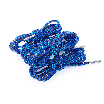 4Pcs Rhinestone Round Cord Shoelace FIND-TA0010-44P-01-1