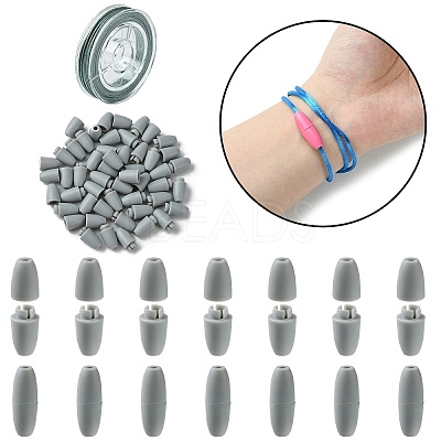 30Sets Plastic Breakaway Clasps KY-YW0001-64C-1